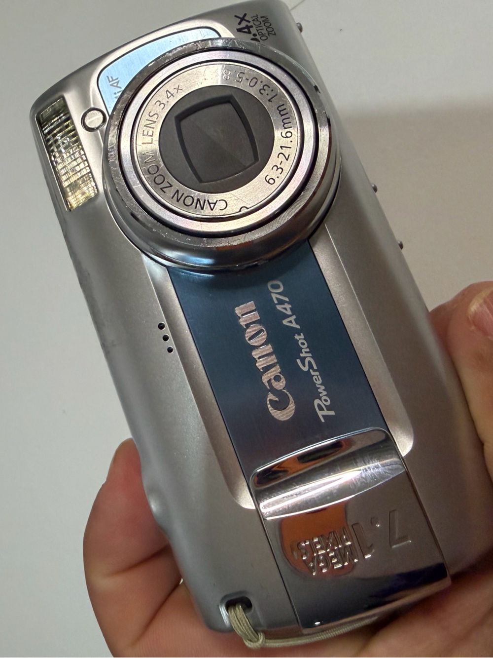 Canon PowerShot A470 Blue 7.1MP Digicam Y2K Bundle TESTED Charger SD Card Case